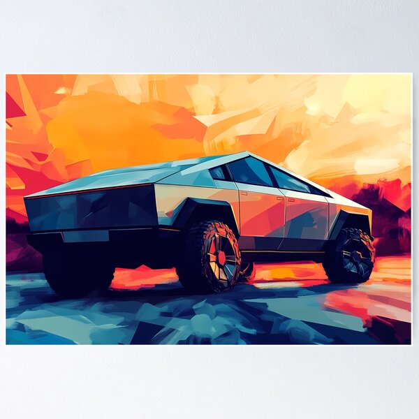 Item preview, Tesla Cybertruck III  -  Pop Art designed and sold by AutoPopStudio.
