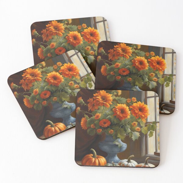 Item preview, Halloween Pumpkins and Autumn Flowers_5 designed and sold by NewAspect.