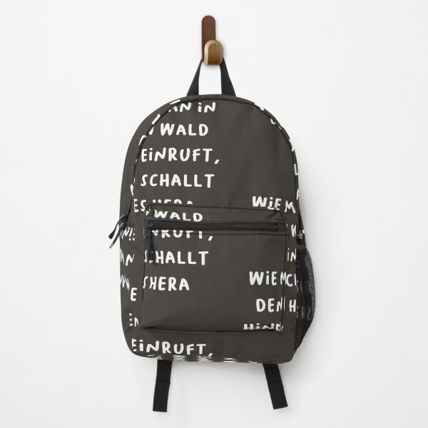 Item preview, "Wie man in den Wald hineinruft, so schallt es heraus." (As you shout into the forest, so it echoes back.) | German Phrases | Minimalist Design designed and sold by RM-Journey.