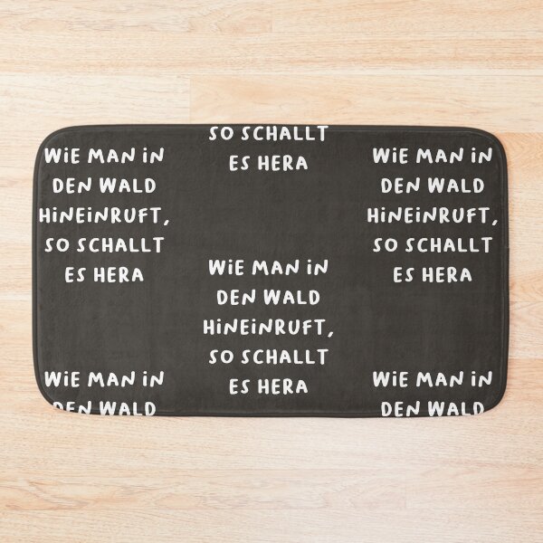 Item preview, "Wie man in den Wald hineinruft, so schallt es heraus." (As you shout into the forest, so it echoes back.) | German Phrases | Minimalist Design designed and sold by RM-Journey.