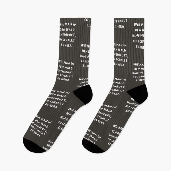 Item preview, "Wie man in den Wald hineinruft, so schallt es heraus." (As you shout into the forest, so it echoes back.) | German Phrases | Minimalist Design designed and sold by RM-Journey.