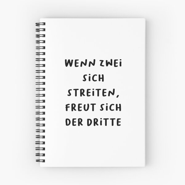 Item preview, "Wenn zwei sich streiten, freut sich der Dritte." (When two argue, the third rejoices.) | German Phrases | Minimalist Design designed and sold by RM-Journey.