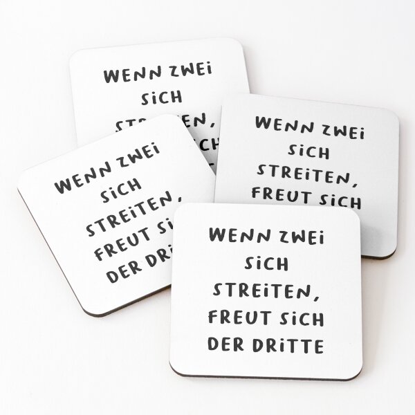 Item preview, "Wenn zwei sich streiten, freut sich der Dritte." (When two argue, the third rejoices.) | German Phrases | Minimalist Design designed and sold by RM-Journey.
