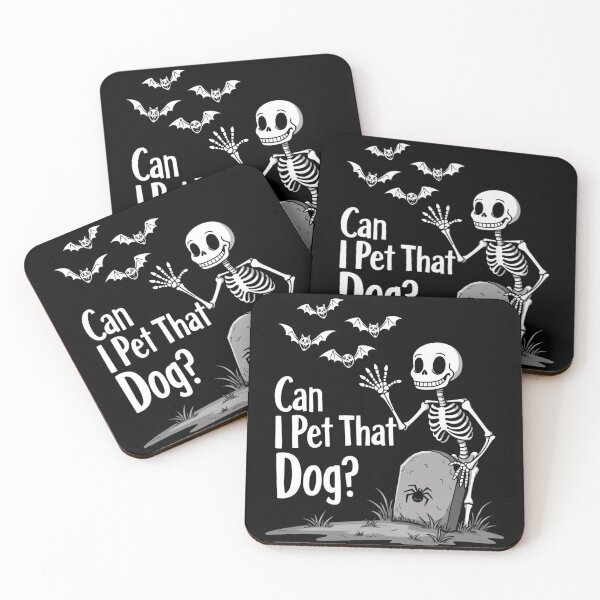 Item preview, Spooky Skeleton Humor: Can I Pet That Dog Halloween Design designed and sold by Moad Fahim.