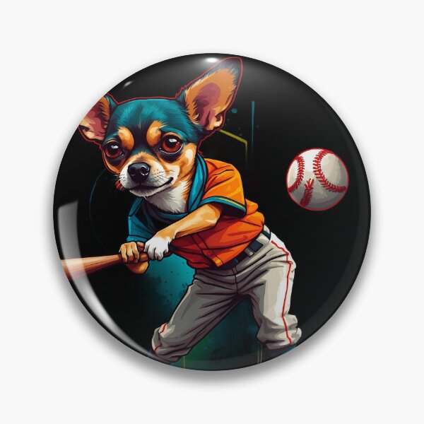 Item preview, Chihuahua dog playing baseball designed and sold by Furrifico.