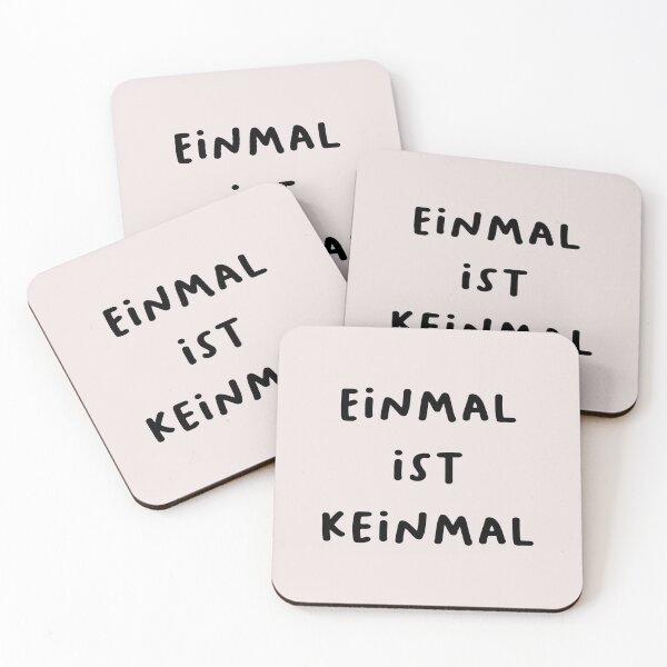 Item preview, "Einmal ist keinmal." (Once doesn't count - meaning one time is not significant.) | German Phrases | Minimalist Design designed and sold by RM-Journey.