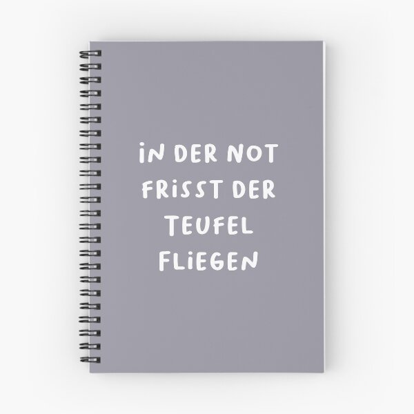Item preview, "In der Not frisst der Teufel Fliegen." (In times of need, the devil eats flies.) | German Phrases | Minimalist Design designed and sold by RM-Journey.