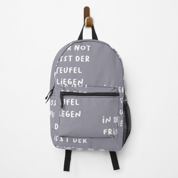 Item preview, "In der Not frisst der Teufel Fliegen." (In times of need, the devil eats flies.) | German Phrases | Minimalist Design designed and sold by RM-Journey.