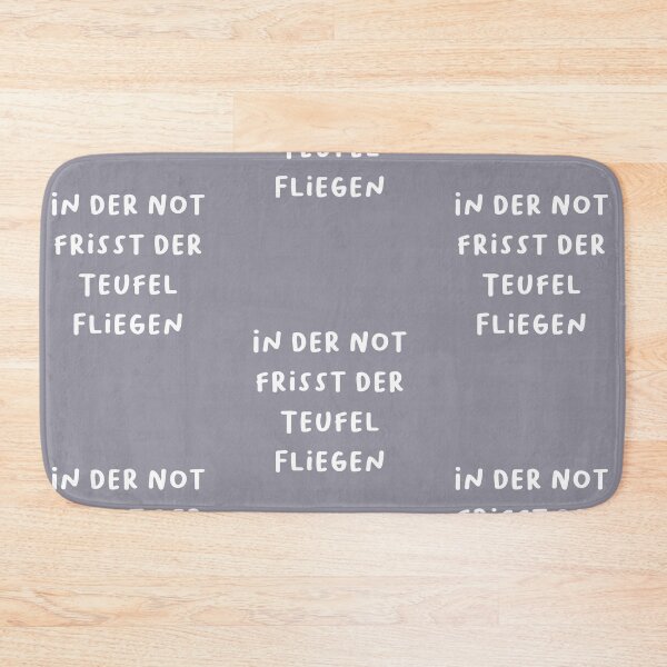 Item preview, "In der Not frisst der Teufel Fliegen." (In times of need, the devil eats flies.) | German Phrases | Minimalist Design designed and sold by RM-Journey.