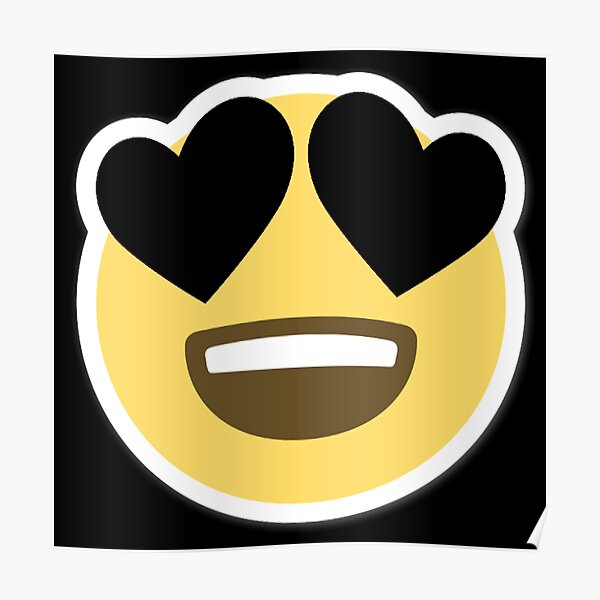 Black Heart Emoji Posters for Sale