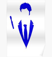 10th Doctor Who Minimalist Blue Poster
