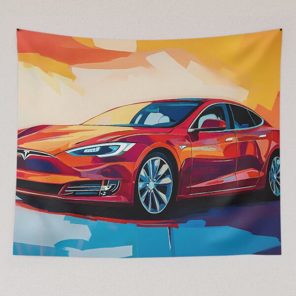 Item preview, Tesla Model S IV  -  Pop Art designed and sold by AutoPopStudio.