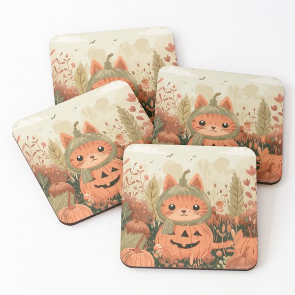 Item preview, Cute Pumpkin Cat designed and sold by Cozy Nerdy Things.