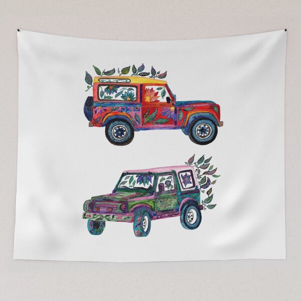 Item preview, Floral SUVs-Red Hot designed and sold by deblevart.
