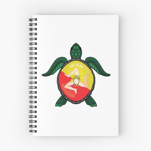 Item preview, Sicilia Turtle with flag colors and emblem designed and sold by EmeraldeaArt.