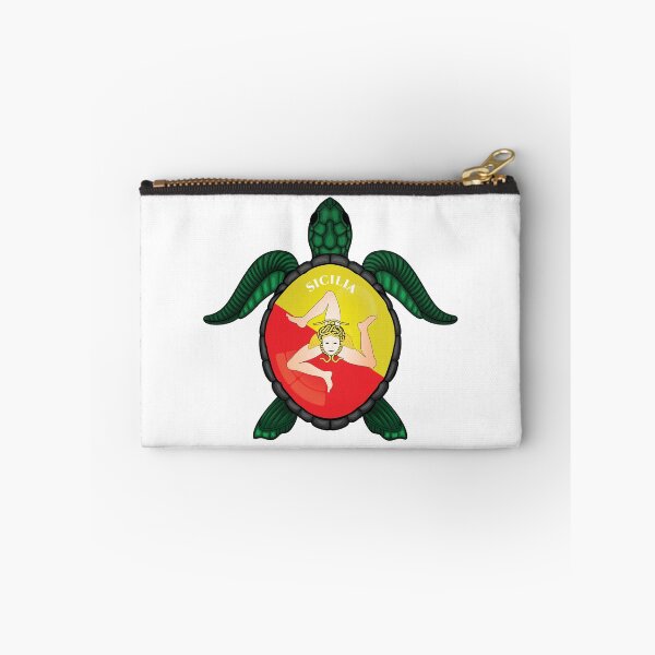 Item preview, Sicilia Turtle with flag colors and emblem designed and sold by EmeraldeaArt.