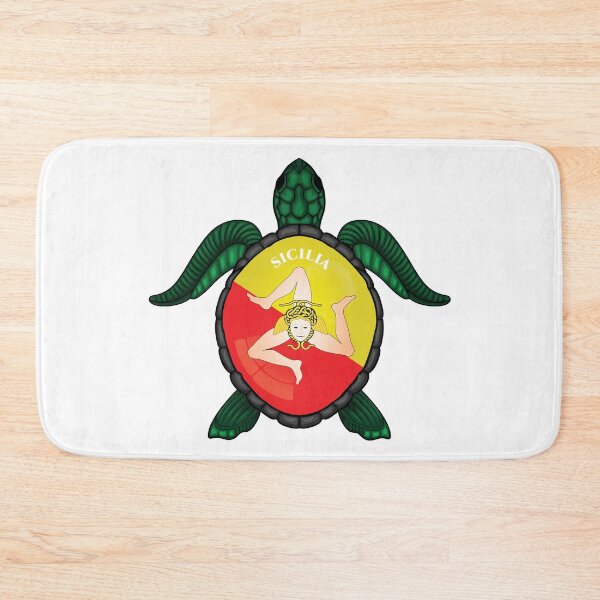 Item preview, Sicilia Turtle with flag colors and emblem designed and sold by EmeraldeaArt.