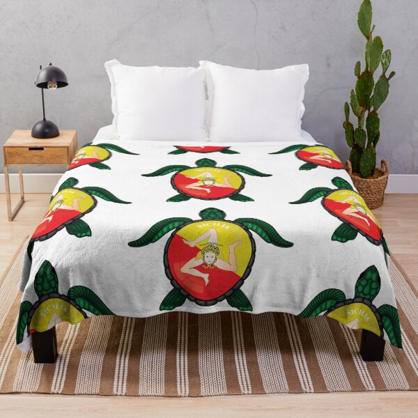 Item preview, Sicilia Turtle with flag colors and emblem designed and sold by EmeraldeaArt.