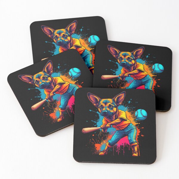 Item preview, German Sheppard dog playing baseball designed and sold by Furrifico.