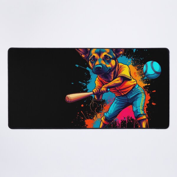 Item preview, German Sheppard dog playing baseball designed and sold by Furrifico.