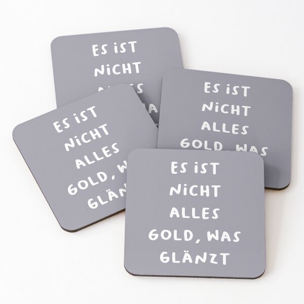 Item preview, "Es ist nicht alles Gold, was glänzt." (All that glitters is not gold.) | German Phrases | Minimalist Design designed and sold by RM-Journey.