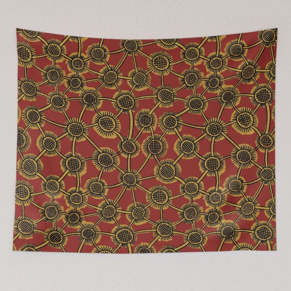 Item preview, Flores africanas similares al sol conectadas entre sí designed and sold by karousel.