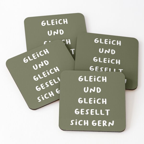 Item preview, "Gleich und gleich gesellt sich gern." (Birds of a feather flock together.) | German Phrases | Minimalist Design designed and sold by RM-Journey.
