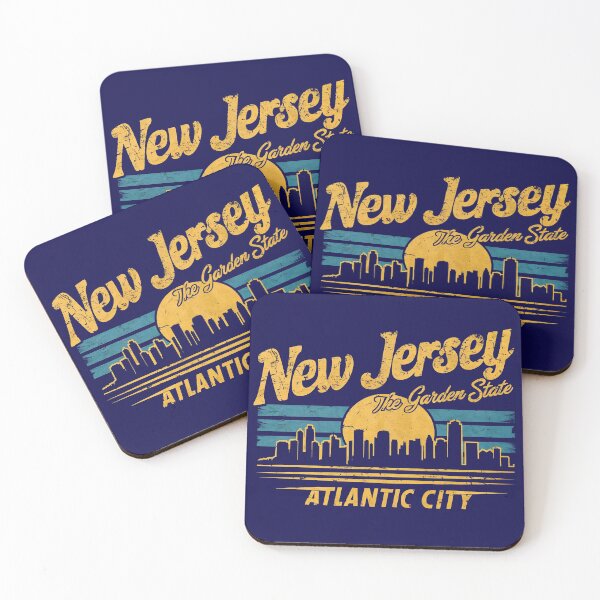Item preview,  Vintage New Jersey T-Shirt - Retro American Font - Atlantic City Skyline - The Garden State - Sunset Graphic Tee - Classic NJ Design designed and sold by ReFreshU Shop Designs.