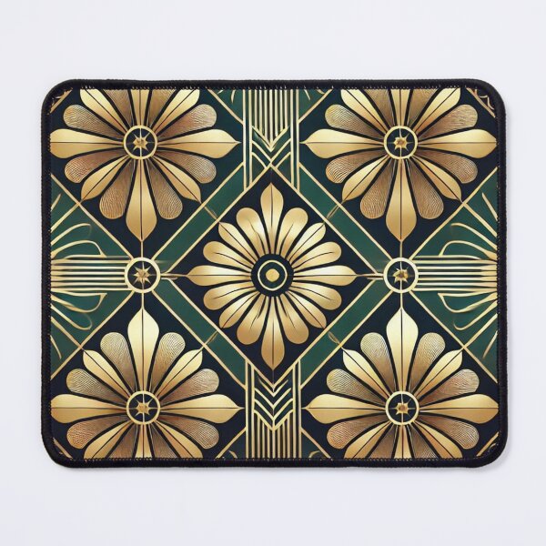 Item preview, Art Deco Symmetry in Bold Gold and Deep Hues designed and sold by TeslaSt0re.