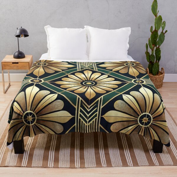 Item preview, Art Deco Symmetry in Bold Gold and Deep Hues designed and sold by TeslaSt0re.