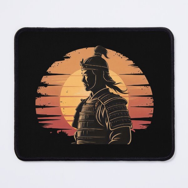 Item preview, Sunset Samurai Warrior Graphic T-Shirt designed and sold by WolfeMoonMerch.