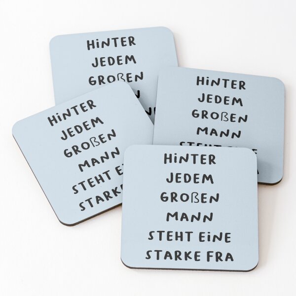 Item preview, "Hinter jedem großen Mann steht eine starke Frau." (Behind every great man is a strong woman.) | German Phrases | Minimalist Design designed and sold by RM-Journey.