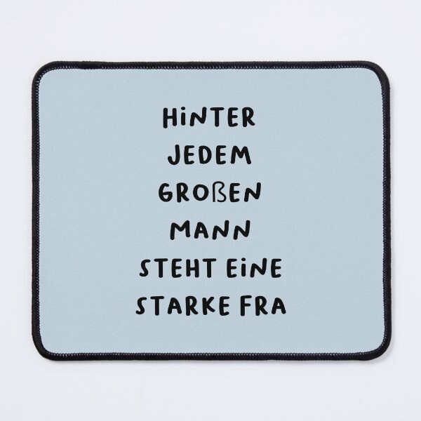 Item preview, "Hinter jedem großen Mann steht eine starke Frau." (Behind every great man is a strong woman.) | German Phrases | Minimalist Design designed and sold by RM-Journey.