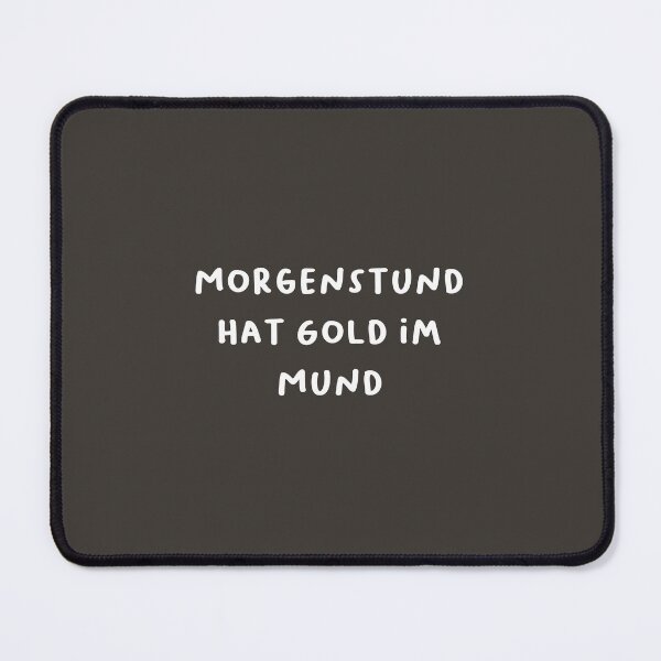 Item preview, "Morgenstund hat Gold im Mund." (The early bird catches the worm.) | German Phrases | Minimalist Design designed and sold by RM-Journey.