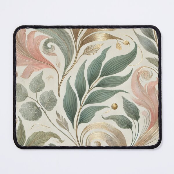 Item preview, Intricate Gold-Accented Leaves in Calming Hues designed and sold by TeslaSt0re.