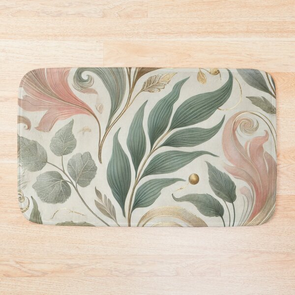 Item preview, Intricate Gold-Accented Leaves in Calming Hues designed and sold by TeslaSt0re.