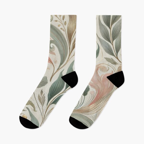 Item preview, Intricate Gold-Accented Leaves in Calming Hues designed and sold by TeslaSt0re.