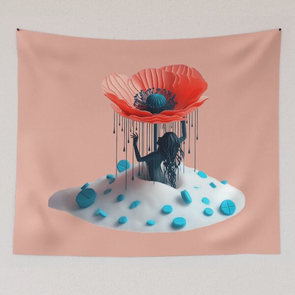 Item preview, Surreal Addiction Horror Poppy, Opiate Drugs, Poppies, Woman, Figure designed and sold by SomniferumWars.