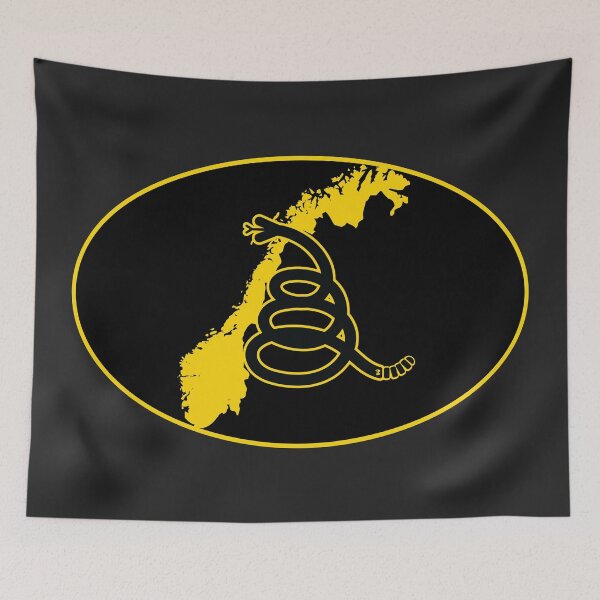 Item preview, NORWAY - Freedom Is The Superpower - Modern Gadsden Snake Flag - Dont Tread On Me design designed and sold by pelagio.