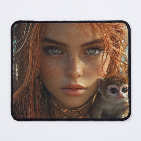 Item preview, Warrior Princess with Monkey and Fantasy World designed and sold by Anuka Ganchimeg.