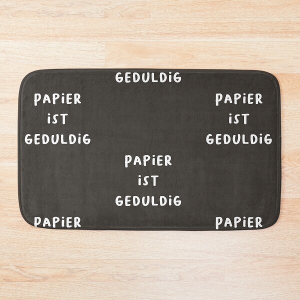 Item preview, "Papier ist geduldig." (Paper is patient.) | German Phrases | Minimalist Design designed and sold by RM-Journey.