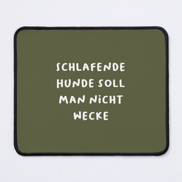 Item preview, "Schlafende Hunde soll man nicht wecken." (Don't wake sleeping dogs.) | German Phrases | Minimalist Design designed and sold by RM-Journey.