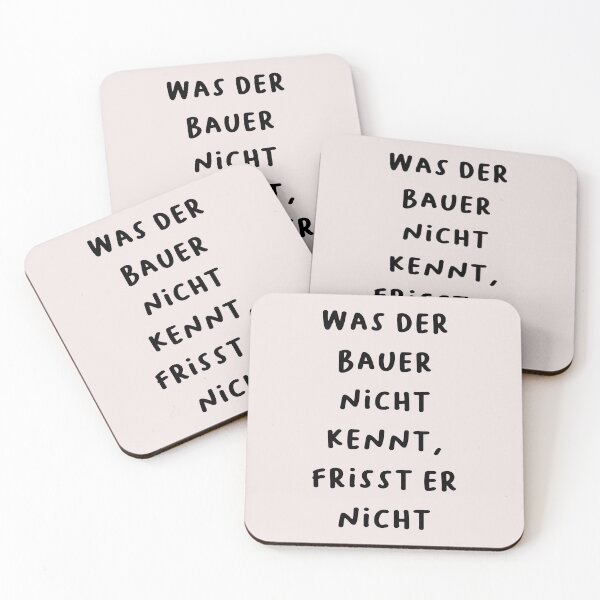 Item preview, "Was der Bauer nicht kennt, frisst er nicht." (What the farmer doesn't know, he won't eat.) | German Phrases | Minimalist Design designed and sold by RM-Journey.
