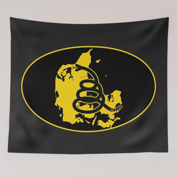 Item preview, DENMARK - Freedom Is The Superpower - Modern Gadsden Snake Flag - Dont Tread On Me design designed and sold by pelagio.