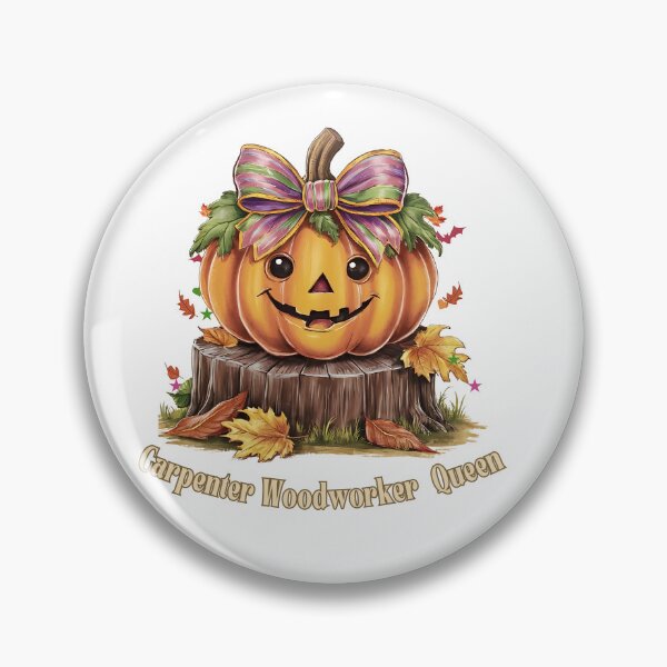 Item preview, Carpenter Woodworker Queen, Pumpkin Coquette Bow Female Design designed and sold by Raise2Shine.