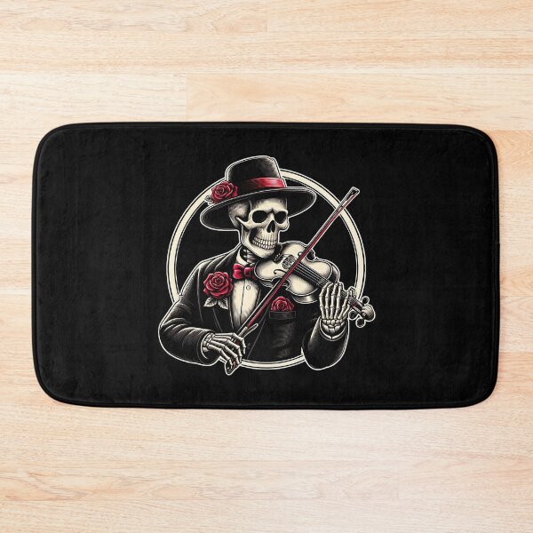 Item preview, Boo Skeleton Playing Violin Halloween Musical Instrument Lover designed and sold by ArtByKatti.