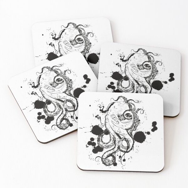 Item preview, Giant octopus ink work designed and sold by Mermaidssparkle.