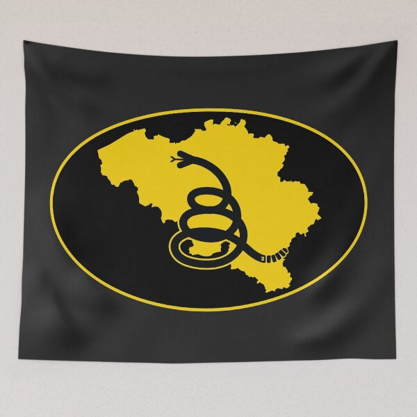 Item preview, BELGIUM - Freedom Is The Superpower - Modern Gadsden Snake Flag - Dont Tread On Me design designed and sold by pelagio.
