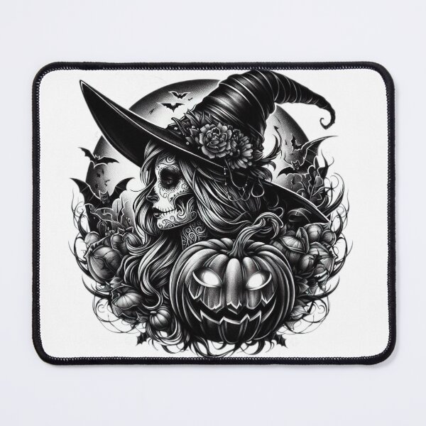 Item preview, beautiful witch magician's hat with flowers Halloween witch , Halloween tattoo , halloween pumpkin,halloween at night designed and sold by Expressions-Sel.