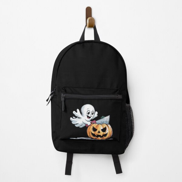Item preview, ghost is carving a jack-o'-lantern designed and sold by jkrphoto.